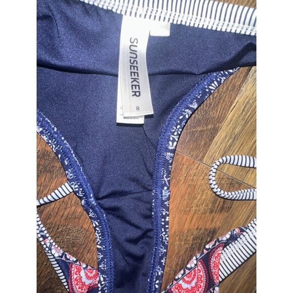 SUNSEEKER BUDAPEST BIND TIE SIDE PANT BIKINI - INK Size Small - Picture 12 of 16